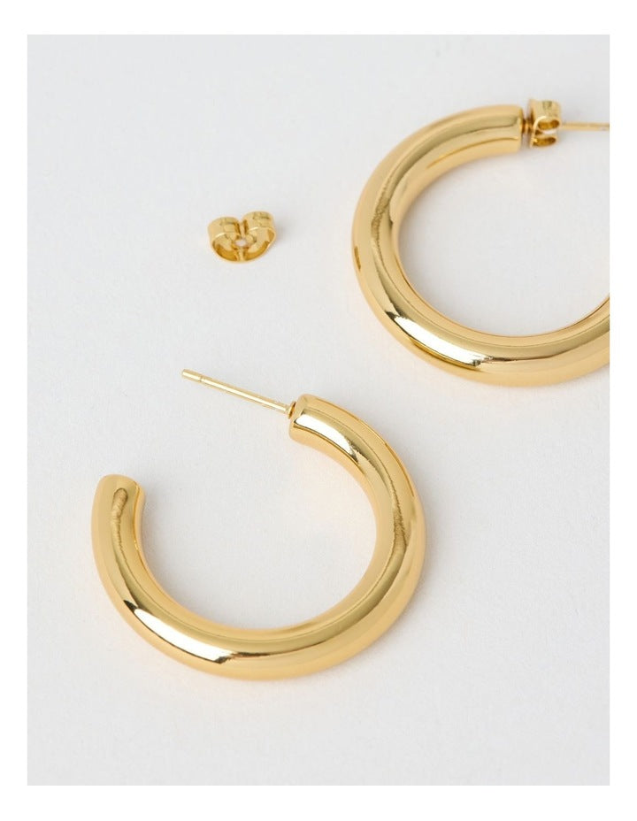 Waterproof Hoop 30mm in Gold
