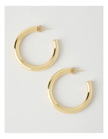 Waterproof Hoop Earrings in Gold 40mm