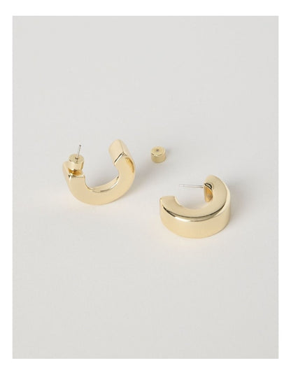 Chunky Hoops in Gold