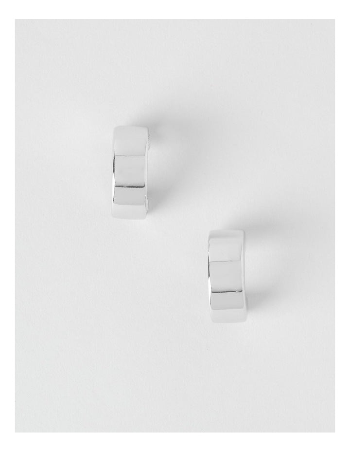 Chunky Hoops in Silver