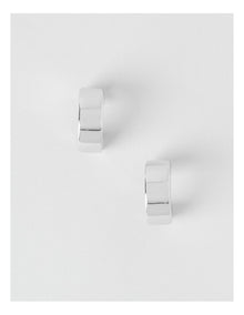 Chunky Hoops in Silver