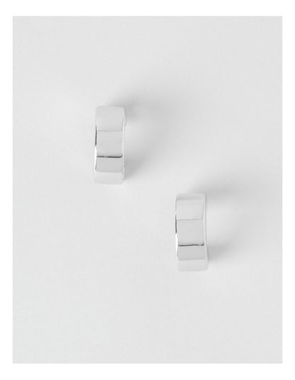 Chunky Hoops in Silver