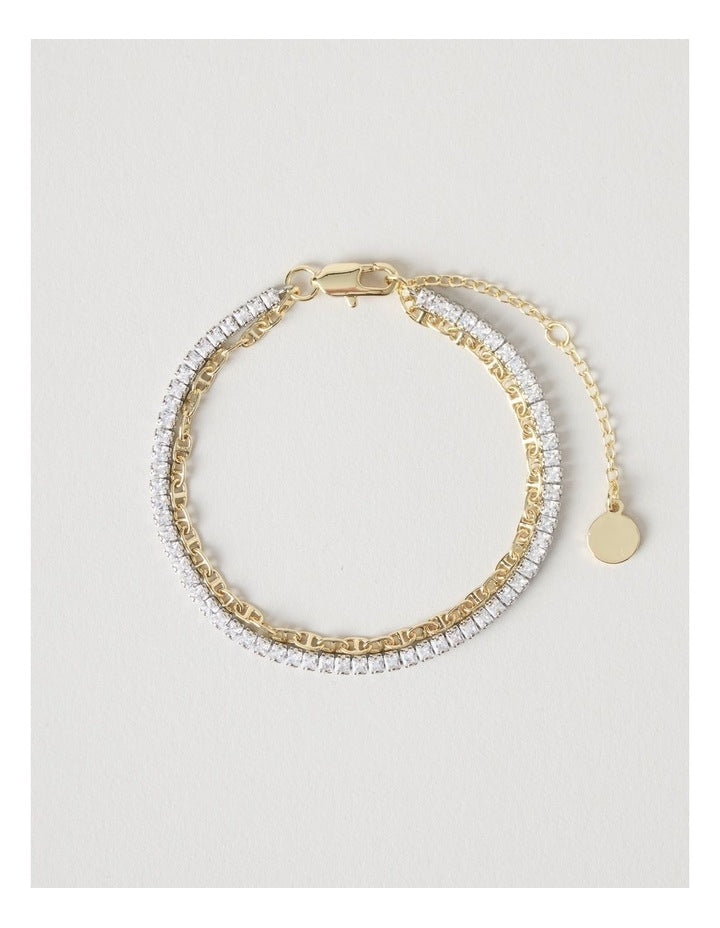 Diamante & Chain Bracelet