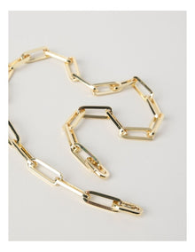 Chain Lariat Necklace in Gold