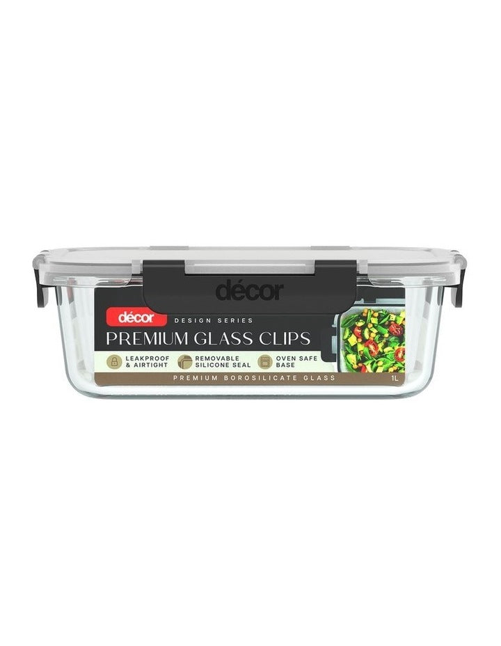 Premium Glass Clips Oblong 1L in Multi