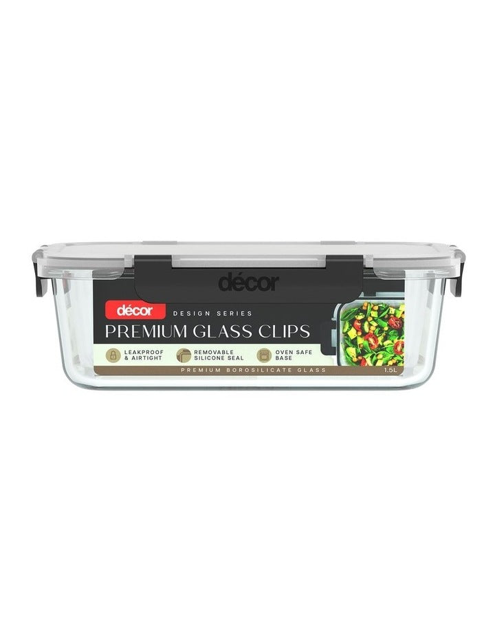 Premium Glass Clips Oblong 1.5L in Multi