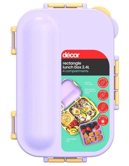 Rectangular Lunch Box 2.4L in Grey