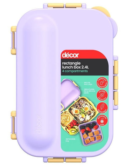 Rectangular Lunch Box 2.4L in Grey