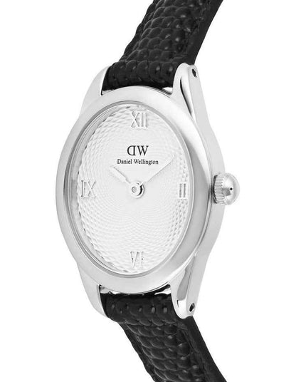 Ophelia Mini 22mm Black Leather Steel Watch