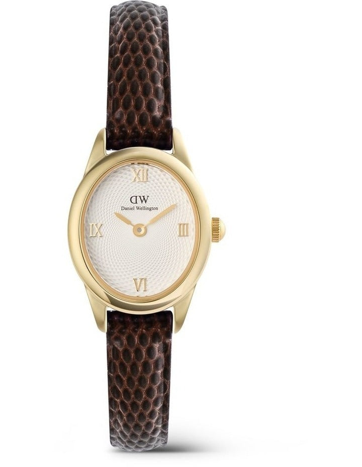 Ophelia Mini 22mm Brown Leather Gold Watch