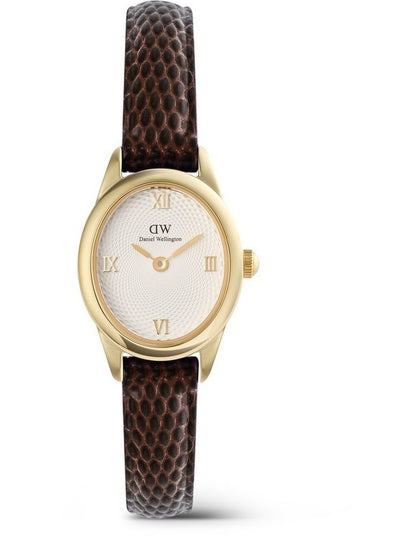 Ophelia Mini 22mm Brown Leather Gold Watch