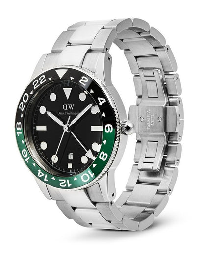 Iconic GMT 40mm Link Ceramic Bezel Steel Watch