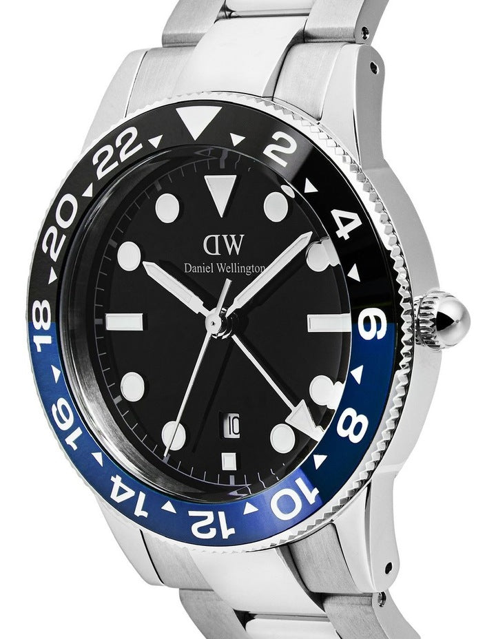 Iconic GMT Link Ceramic Bezel Steel Watch 40mm in Silver