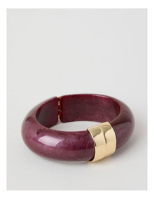 Hinged Bangle in Burgundy