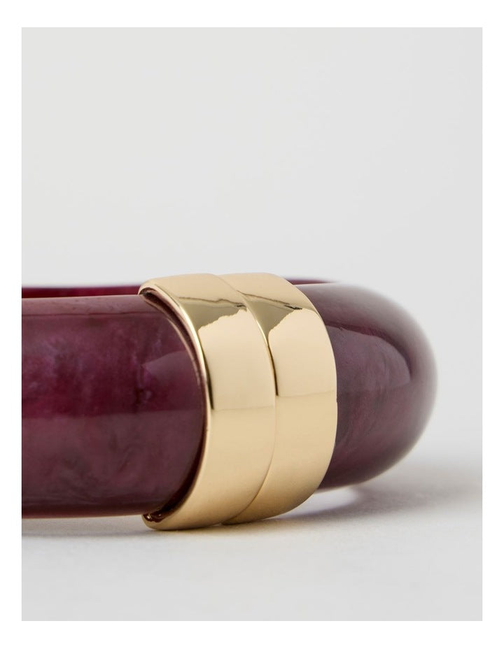 Hinged Bangle in Burgundy
