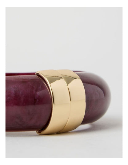Hinged Bangle in Burgundy