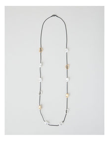 Two Tone Open Bead Necklace