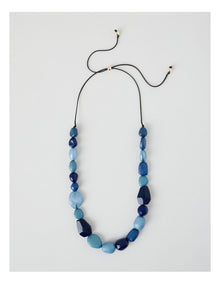 Multi Stone Necklace in Navy