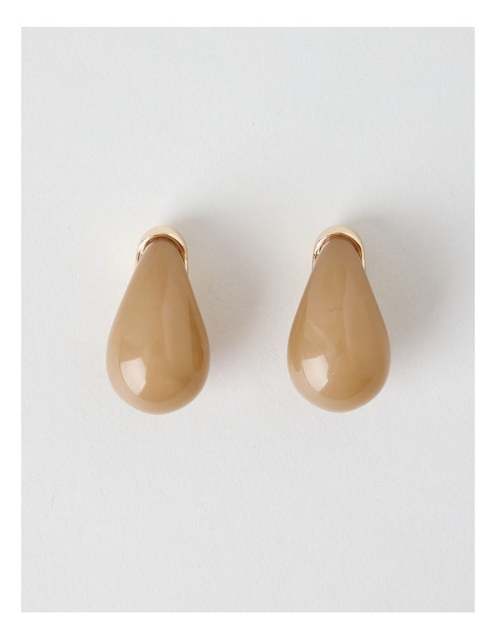 Teardrop Earrings in Tannin
