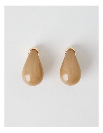 Teardrop Earrings in Tannin