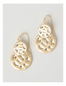 Hammered Earrings in Gold