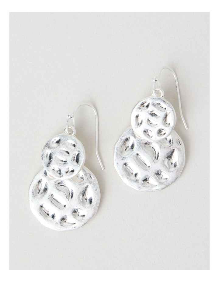 Hammered Earrings in Silver