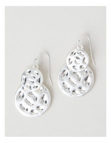 Hammered Earrings in Silver