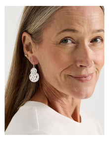 Hammered Earrings in Silver