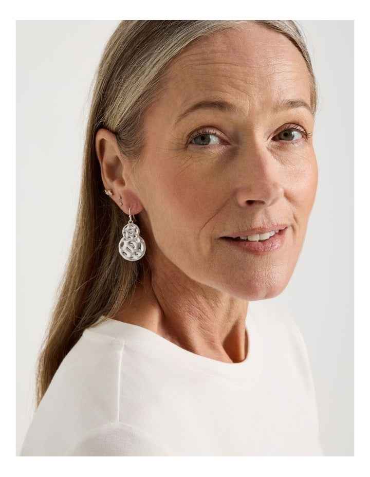 Hammered Earrings in Silver