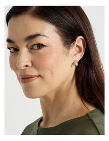 Hammered Stud Earrings in Gold