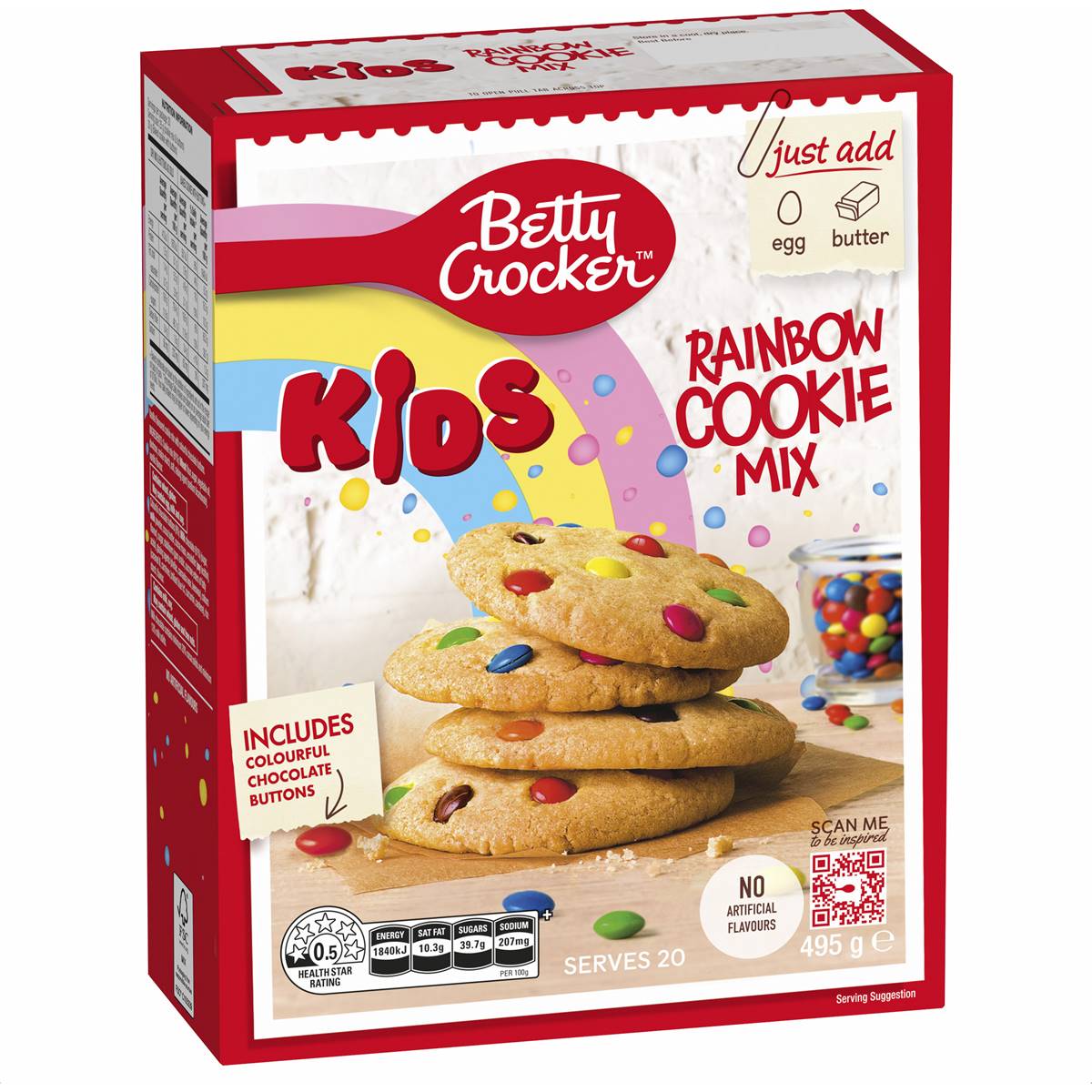 Betty Crocker Rainbow Cookie Mix 495g