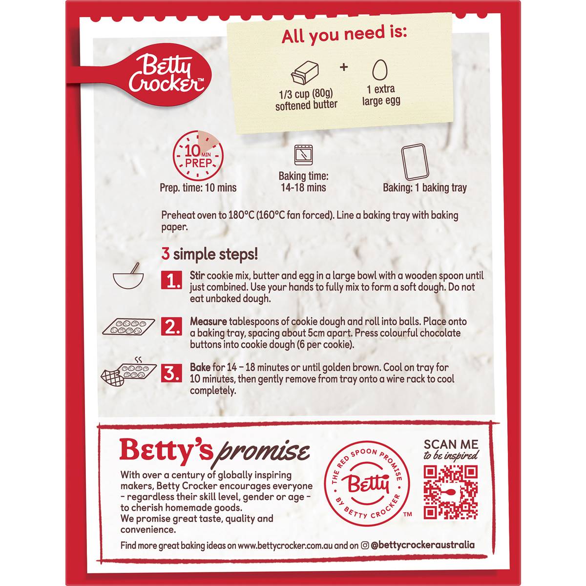 Betty Crocker Rainbow Cookie Mix 495g