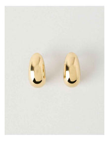 Waterproof Curved Earrings in Gold