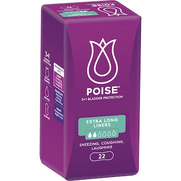 Poise Incontinence Liners Extra Long 22 pack