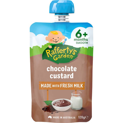 Rafferty's Garden Baby Food Pouch Chocolate Custard 6+ Months 120g