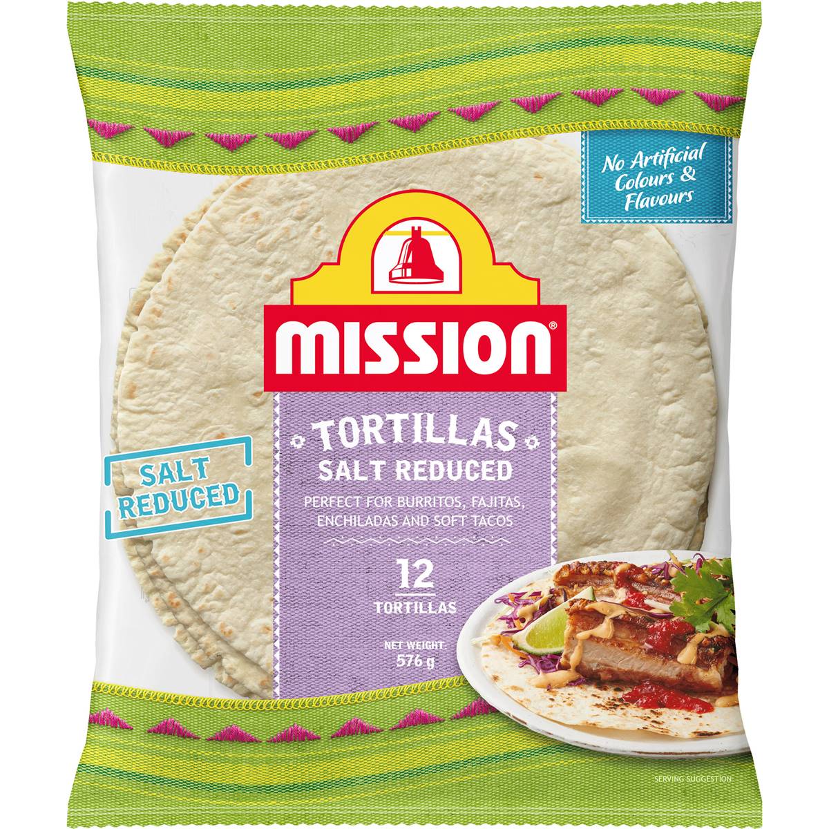 Mission Salt Reduced Tortillas 12 Pack