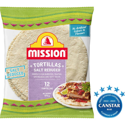 Mission Salt Reduced Tortillas 12 Pack