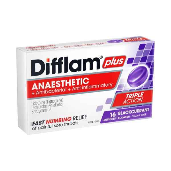 Plus Blackcurrant Flavour Anaesthetic Lozenges