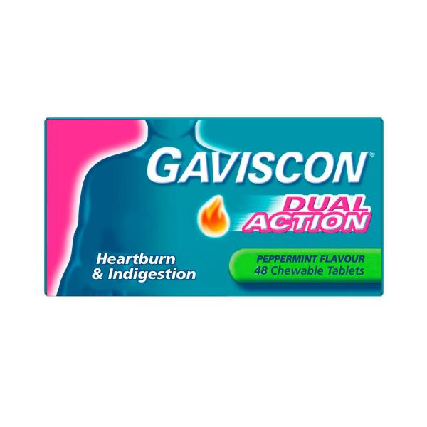 GAVISCON DUAL ACTION TABLETS 48 PACK
