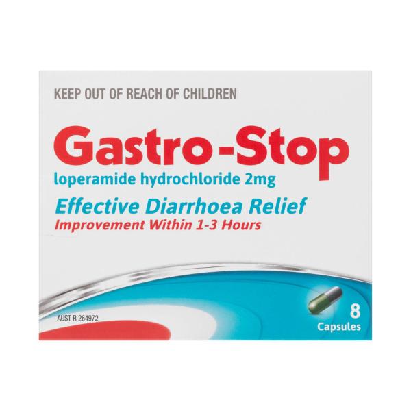 GASTRO-STOP EFFECTIVE DIARRHOEA RELIEF CAPSULES 8 PACK