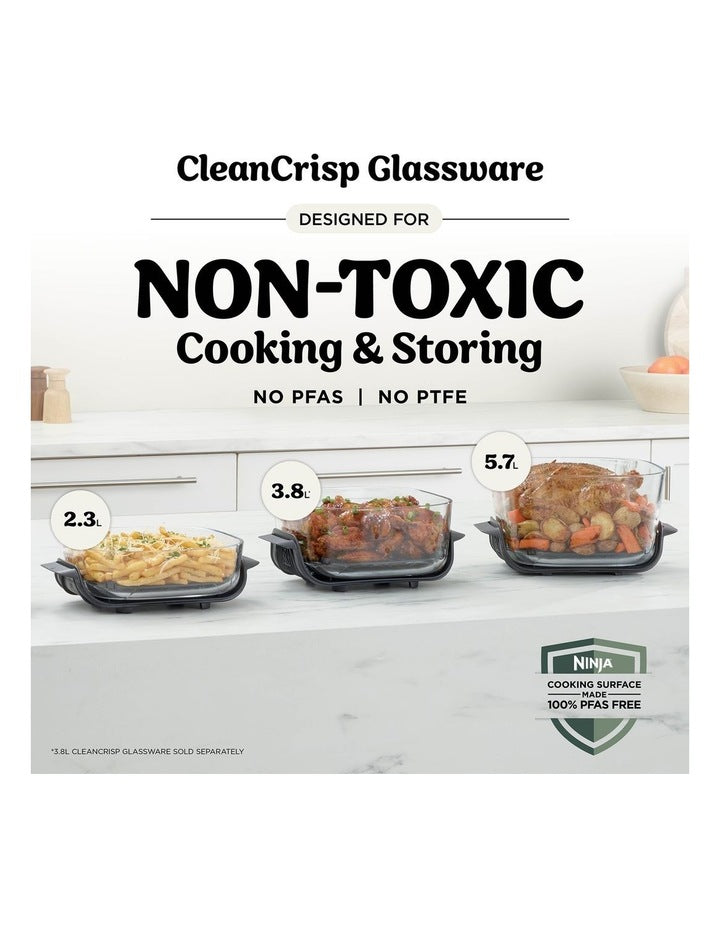 Crispi Pro 6-in-1 Countertop Glass Air Fryer in Bone AS101WHANZ