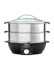 Multifunctional Steamer in Black & Mirror Chrome 11582au