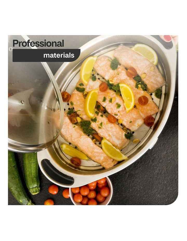Multifunctional Steamer in Black & Mirror Chrome 11582au