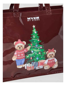 Heirloom 2026 Twins Charity Bear PU Tote in Cream: 35cm