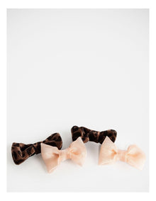 Wishes Bow Hair Clip Set of 4