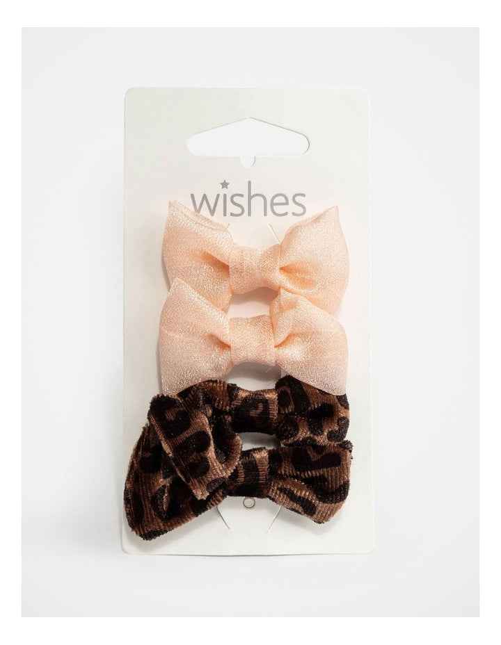 Wishes Bow Hair Clip Set of 4