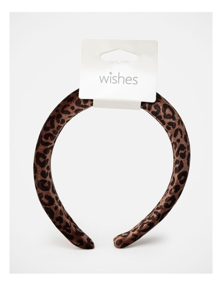 Wishes Leopard Print Padded Headband