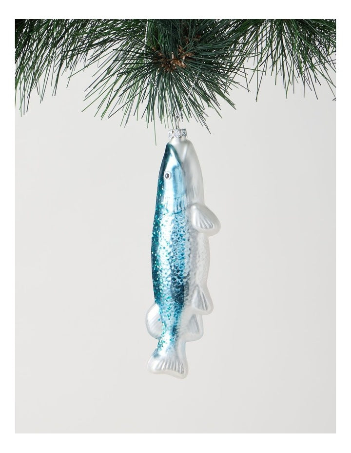 Eucalyptus Sardine Ornament in Blue: 15cm