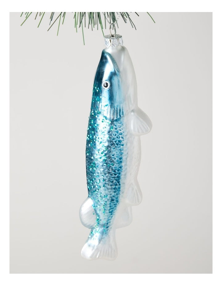 Eucalyptus Sardine Ornament in Blue: 15cm