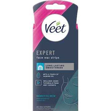 Veet Expert Face Hair Removal For Sensitive Skin Cold Wax Strips 20 pack